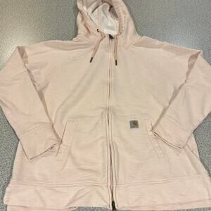 Carhartt Relaxed Fit Full-Zip Hoodie - light pink - Size L (12/14)